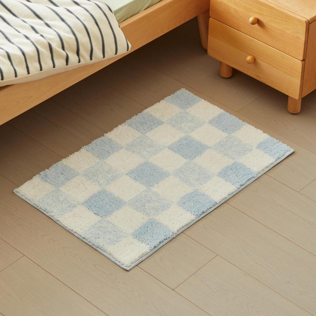 Plaid Non-Slip Bathroom Floor Mat