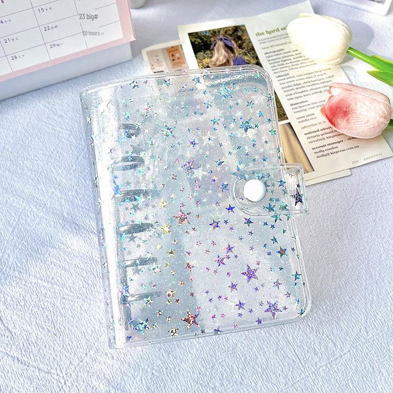 A7 skaidrus PVC 6 skylių laisvai lapų nešiojamojo kompiuterio papildymo dangtelis