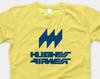 Hughes Airwest T Shirt EE377 Retro Yellow Unisex Graphic Tee