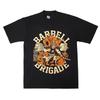 Barbell Brigade Men's Oversized Cotton T-Shirt Sports Gym Fitness Streetwear Loose Unisex Short Sleeve Tees