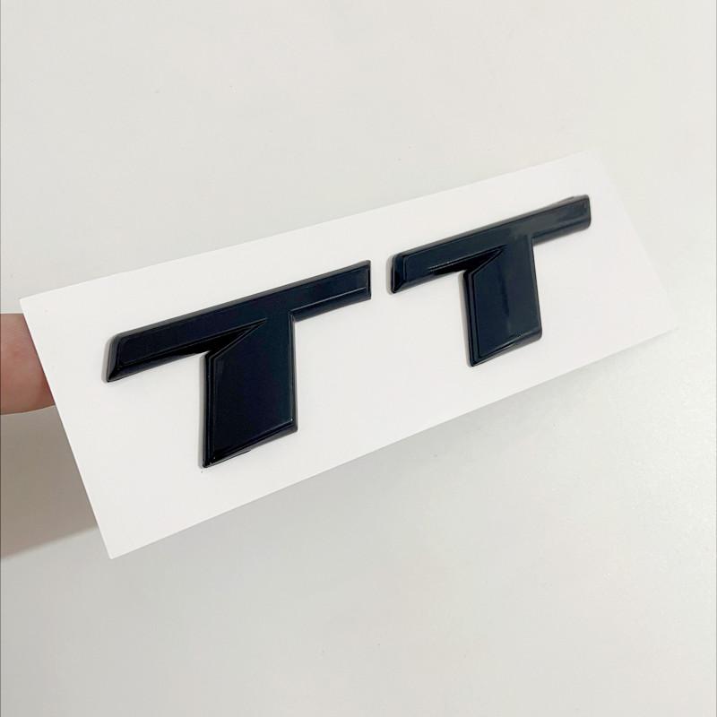 3D ABS Chrome Black TT Logo Letters Car Trunk Emblem Badge Decal For Audi TT RS MK1 8N 8J MK3 8S MK2 TT Sticker Accessories