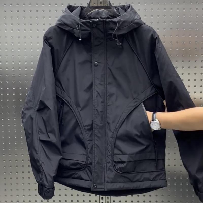 

Windproof and Warm Hooded Jacket, Simple and Versatile Jacket, The Same Outdoor Jacket for Men and Women L
