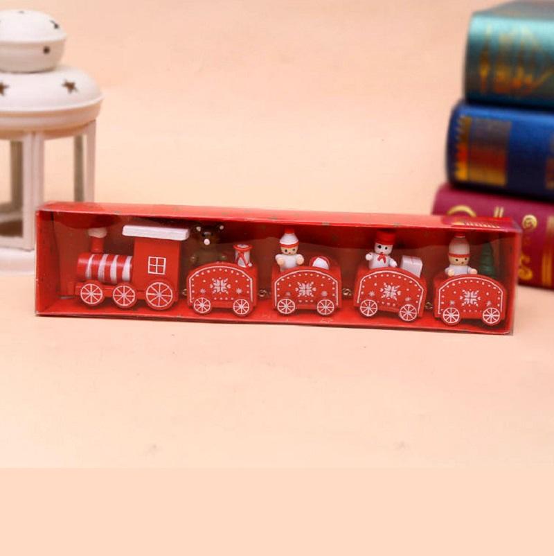 Christmas Decorations Cartoon Children's Christmas Gifts Train Wooden Window Desktop Home Car Decoration