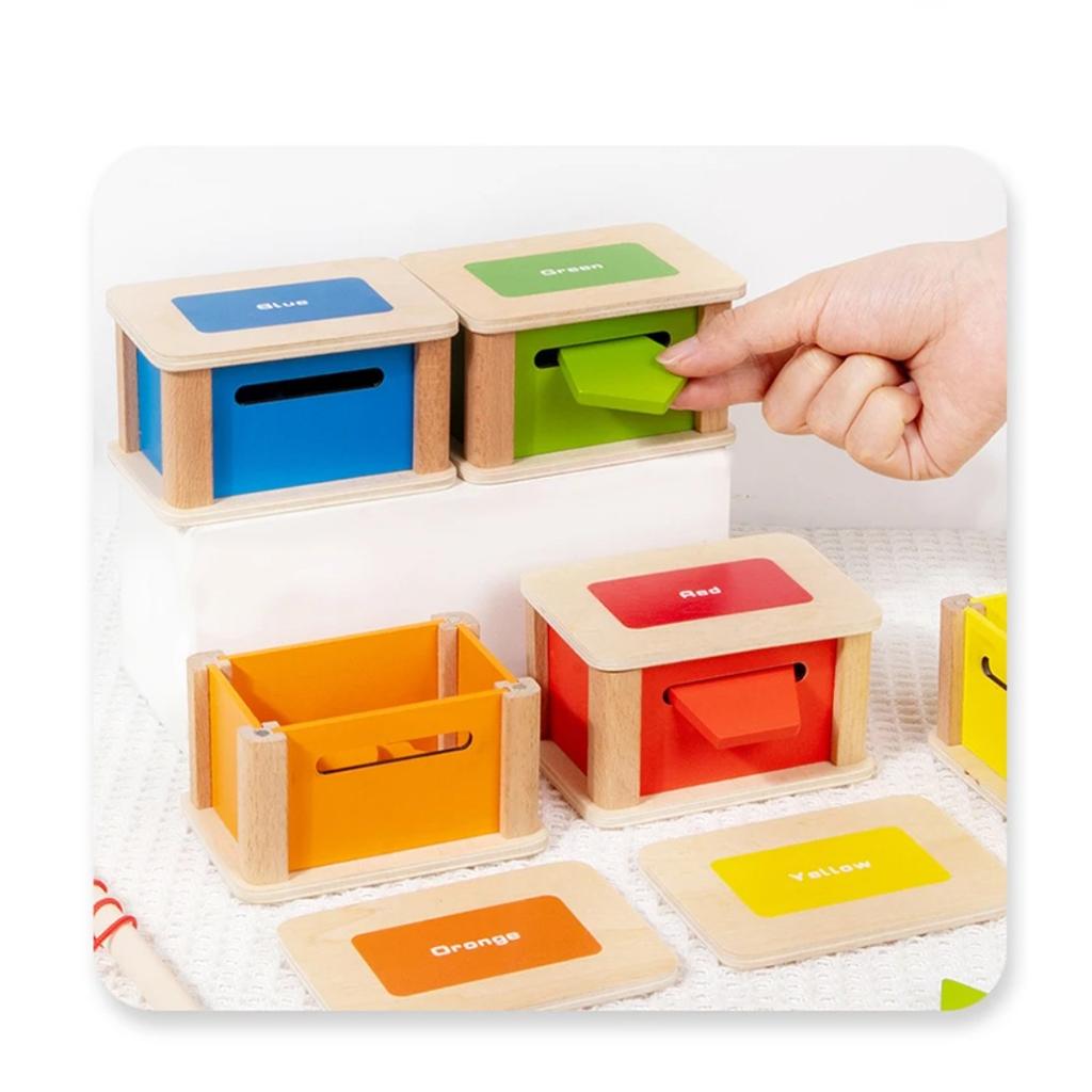 Baby Montessori Color Shape Sorting Toys Wooden Fine Motor Training Sensory Coin Box Magnetic Matching Games Educational Toys