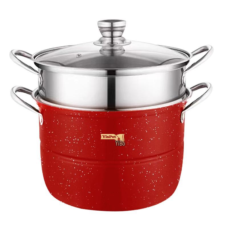 Yibodelaiman 28cm Stainless Steel Multi-functional Steamer Pot
