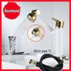 Nice 1080° Swivel Bathroom Sink Faucet Basin Faucet Mixer Deck Mounted Splash Proof Water Tap Shower Head Aerators Tapware PIPE x 2