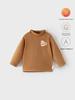 Korallenfleece Langarm-Hochhals-T-Shirt für Babys und Kleinkinder - Warm, Lässige Schicht für Jungen & Mädchen