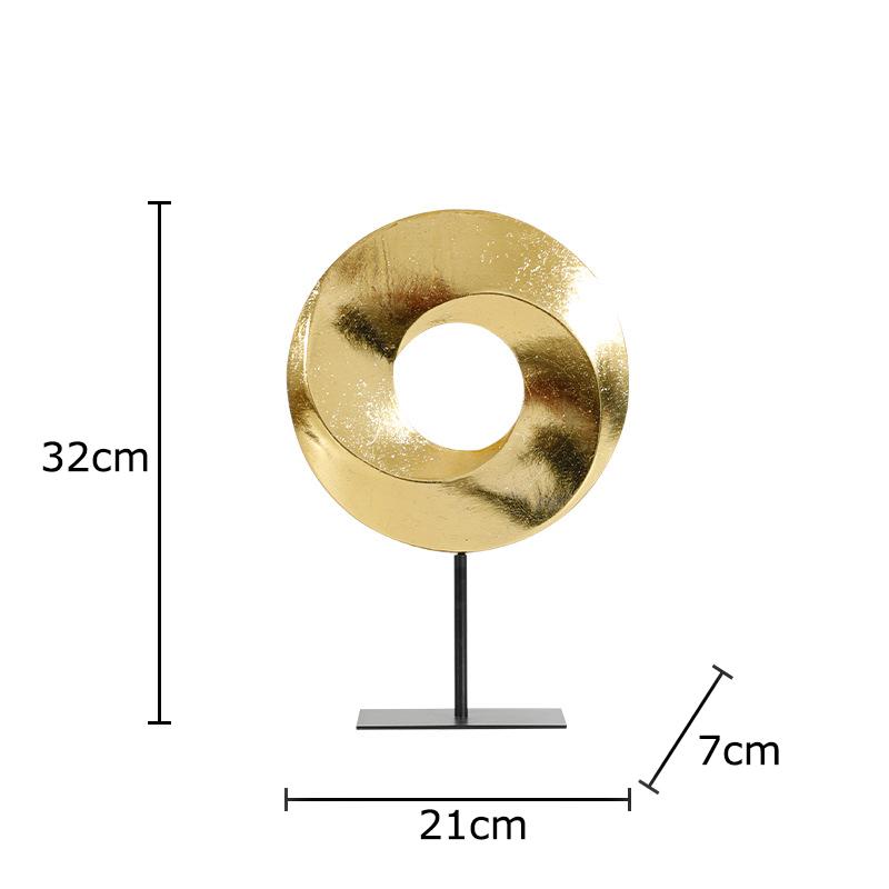 

Креативные Золотые Круглые Геометрические Украшения Настольное Украшение Минималистичные Абстрактные Смоляные Поделки Скульптура Эстетичный Декор Комнаты золотистый
