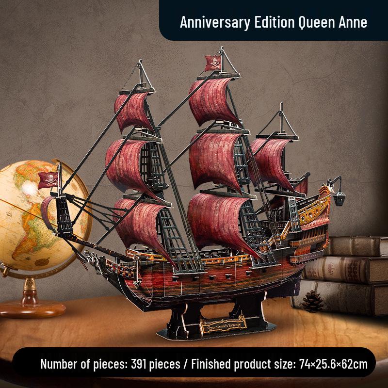 LoCube One Piece Thousand Sunny 3D Puzzle Schiffsmodell Trendiges Spielzeug Geschenk.