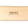 Great VERSACE Belt Medusa Motif Buckle Beige Calf Leather Mens Used