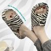 Summer New Women's Slippers Black White Stripe Printed Platform Women Slippers Lightweight Non Slip Indoor Slippers Couple Shoes