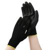 1/6 Pairs Safety PU Black Labor Protection Polyurethane Work Gloves Coated