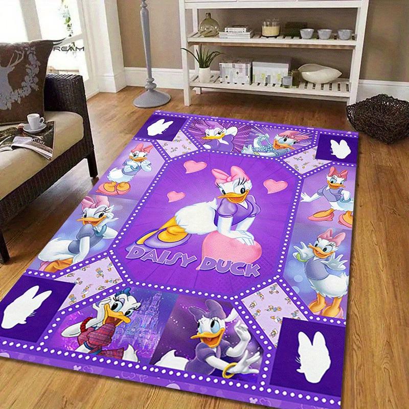 1pc Daisy-Duck Carpet Area Rug, Bedroom, and Playroom - Durable, Stain-Resistant, and Easy To Clean, Living Room, Laundry Room, Home Decor,