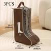 1pc/3pcs Portable Shoes Storage Bags Cover Long Riding Rain Boots Dustproof Organizer Waterproof Travel Zipper Pouch Accessories