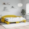 VidaXL Daybed with Trundle Bed and Mattress Yellow 80x200 Cm Velvet 3197323
