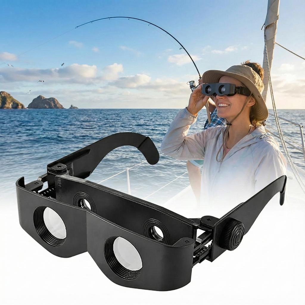 Wearable Fishing Telescope Adjustable Binoculars Hands Free Magnifier Glasses for Theater TV Sight Myopia Adjustable