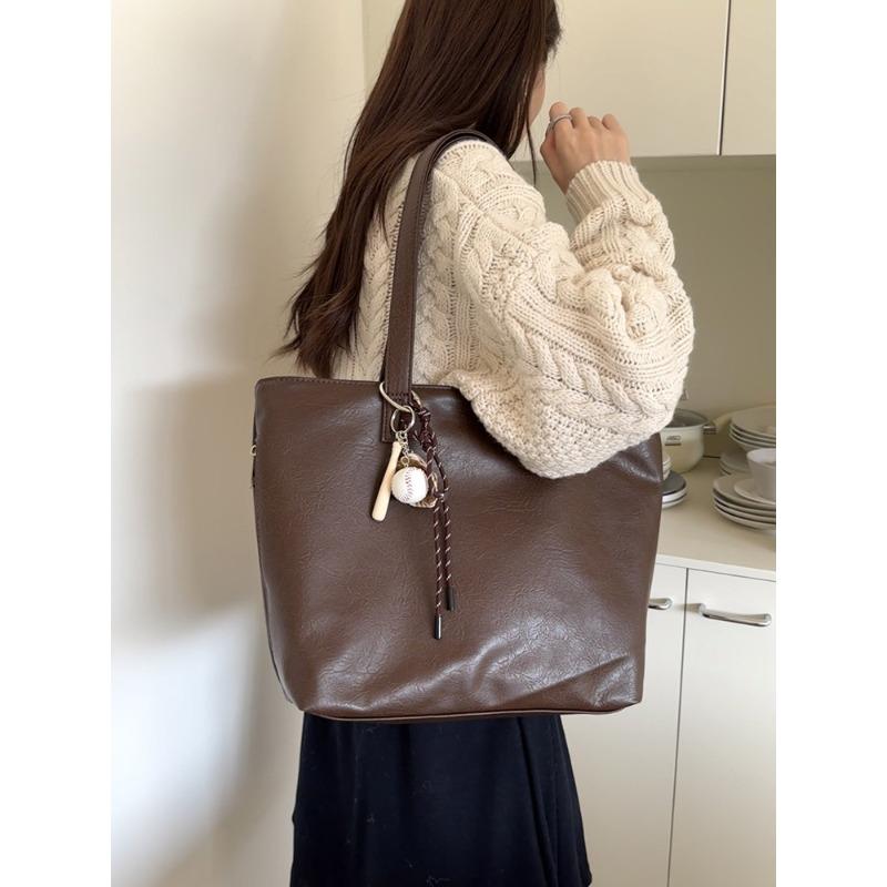 Fashionable Simple Soft Pitot Bag New Large-capacity Commuting Bag Female College Student Shoulder Bag for Class
