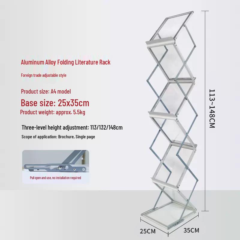 Shanghai A4 Telescopic Foldable Display Rack for Exhibitions and Promotions