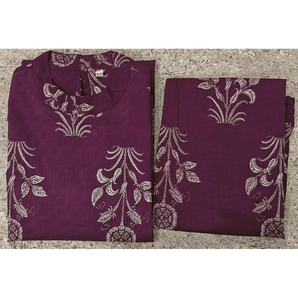 Floral Printed Sleeveless Top Kurti Palazzo Set Indian Women's Kurta Cord Set