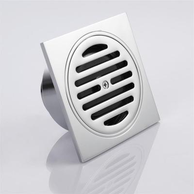 Grille de drainage de sol ronde en laiton chromé, 11,3 x 11,3 cm