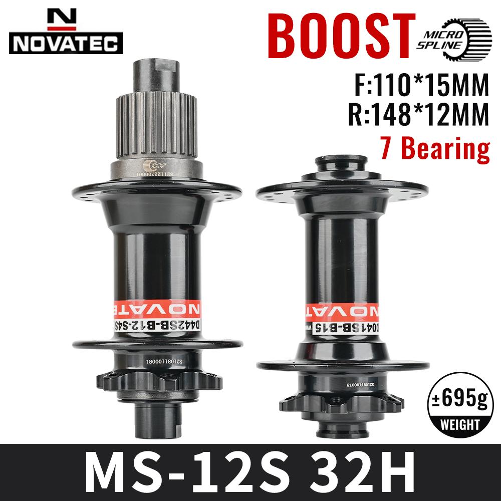 2025 Novatec Bicycle Hub D041SB-B15 D042SB-B12 BOOST Bearing Hub 8/9/10/11/12 Speed Mountain Bike Hub 32H 110*15 148*12MM 32Hole
