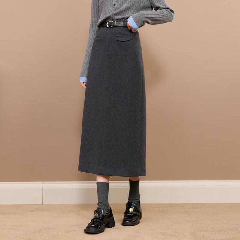 Women's 2025 Winter Commuter Straight Slit Long Skirt