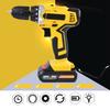 0-1500r/min 0-380r/min Electric Cordless Drill Screwdriver Double speed Adjustment LED 1/2Pcs LI-ION 35Nm Rechargeable battery 18-speed Torque