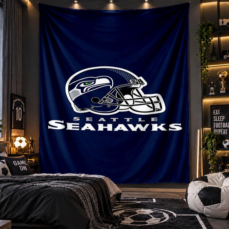 Wall Hanging Tapestry Seattle Seahawks Print Cloth for Living Room Bedroom Home Decor