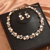 Pearl Necklace Earrings Bracelet Two-Piece Set Fashion Clavicle Pearl Jewelry Women'S Set