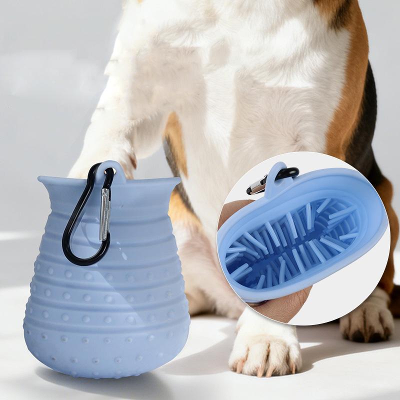 Dog Foot Wash Cup Portable Paw Clean Tools for Dogs Large Medium Dog Foot Washer Scrubber Dog Muddy Dirty Paw Cleaning Cup