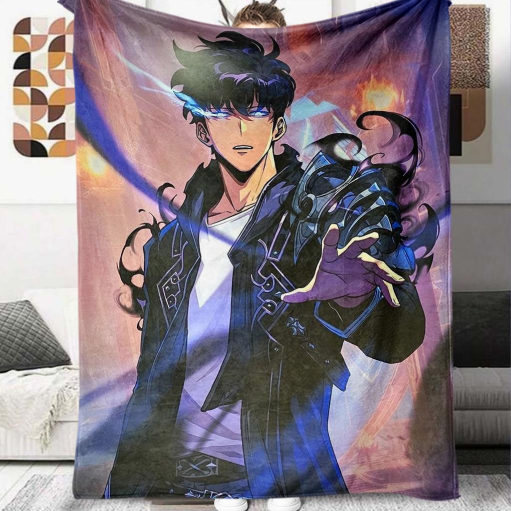 1 ks Flanelová deka s kresleným potiskem, Vysoce kvalitní, Pohodlná pro všechna roční období, Domácí dekorace, Teplo a pohodlí, Perfektní jako vánoční dárek k narozeninám