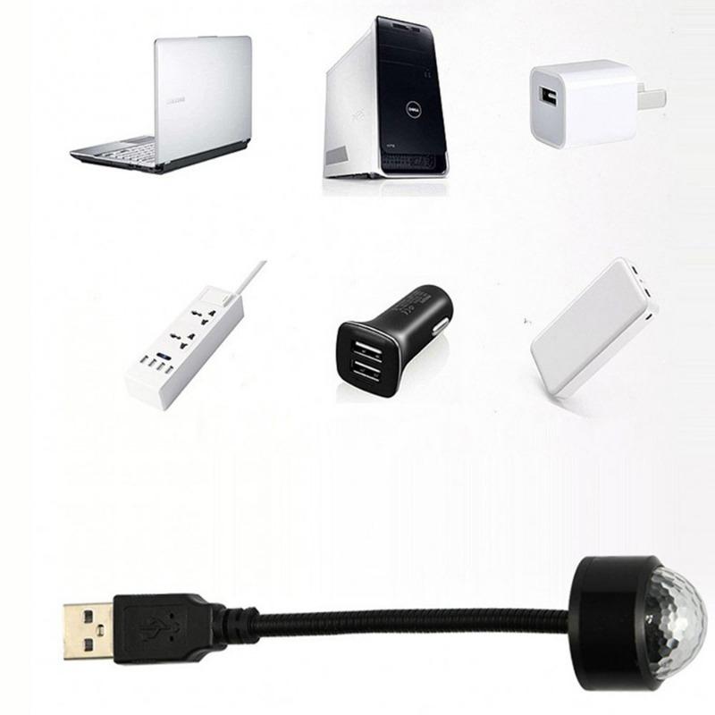 USB Magická koule Světlo s projekcí hvězdné oblohy Zajímavé USB světlo na střechu auta Rotující diskokoule DJ Party Světlo RGB LED jevištní světlo