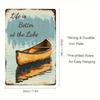 Vintage Lake Life Aluminum Tin Sign 8x12 Inch Rustic Wall Art Retro Lake House Decor Durable Metal Plaque For Man Cave Cabin Bar