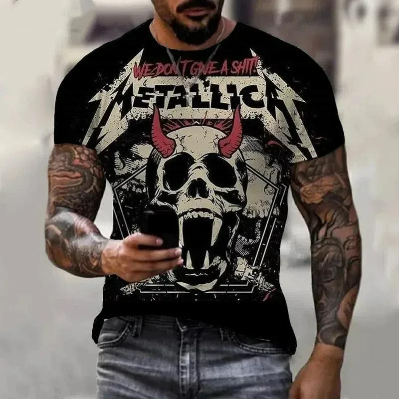 Мужские футболки Terror Skulls с 3D принтом скелета в стиле ужасов — фото 3