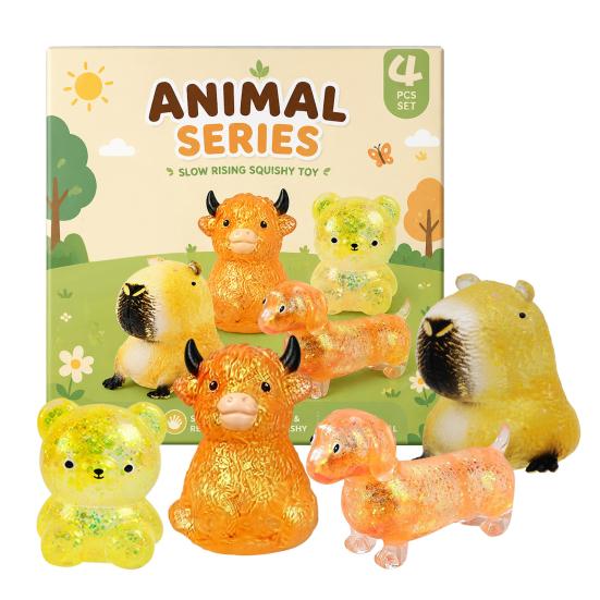 1 Set Stress Relief Squeeze Toy Duck Rabbit Animal Love Heart Pinch Sensory Toy