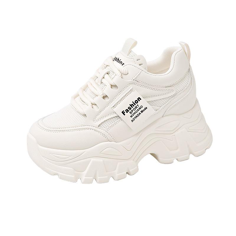 Women's Shoes New Spring Thick Sole Inner Height Increase Women's Small Height Sports Shoes Versatile