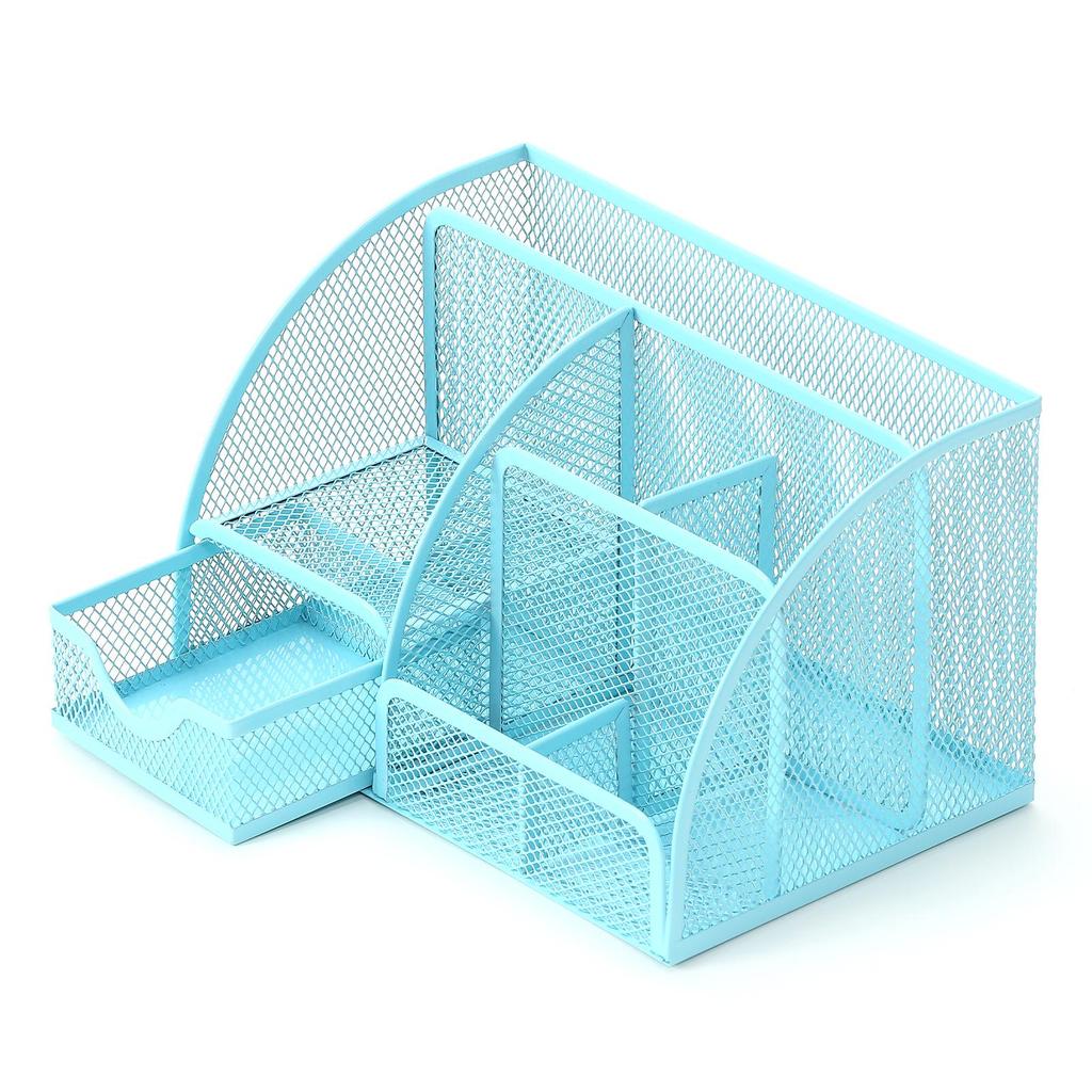 Multifunctional Creative Metal Pen Holder - Desktop Storage Box for Office Supplies
