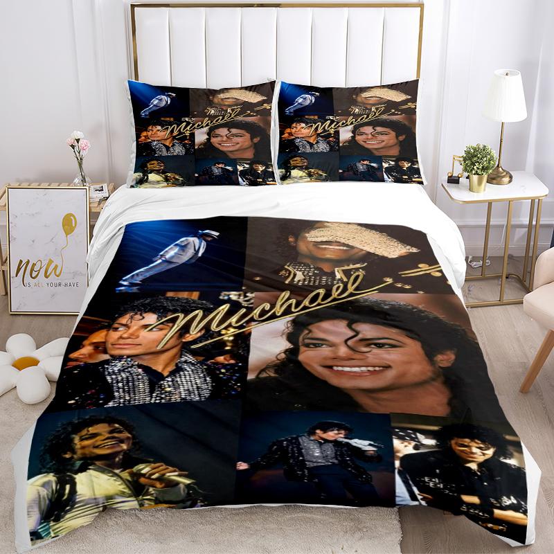 3Pcs Michael Jackson Collage Bedding Sets For All Sizes New 3D Printed Bed Cover Comforter Duvet Cover Pillowcase Bedroom Decoration