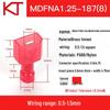 KT Nylon Male Fully Insulated Blade Terminal MDFN/A1.25/2/5.5-250 Cold Crimp Connector