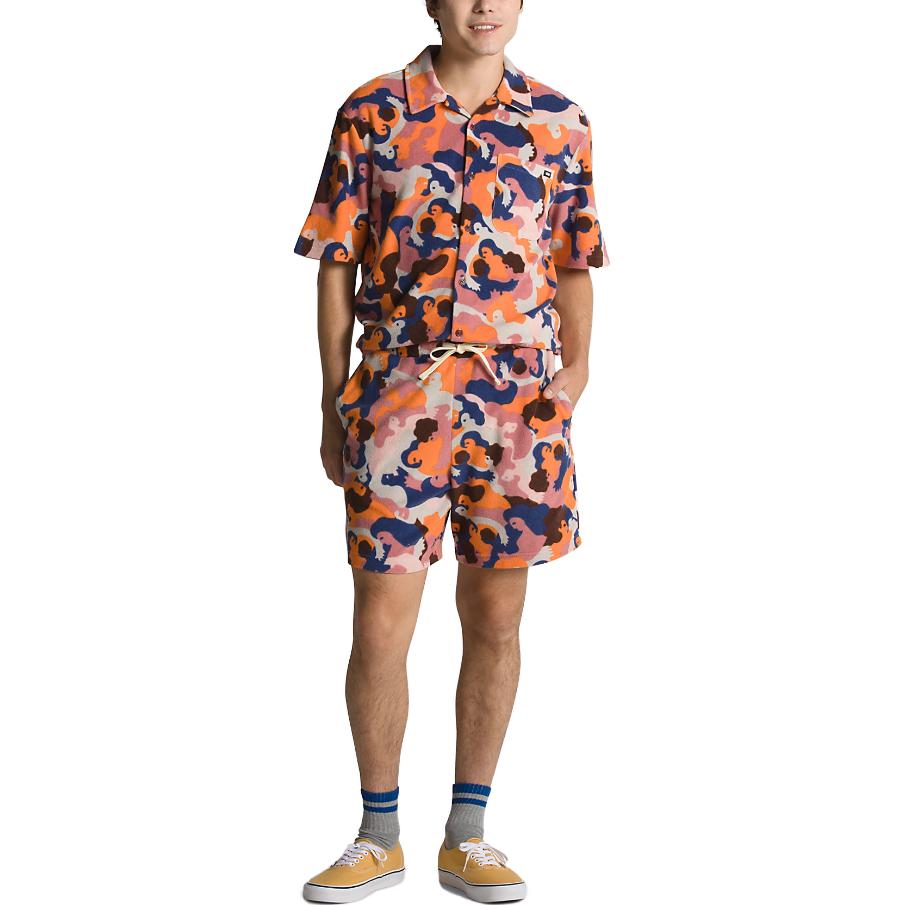 Vans Queer Poets Tyris Winter Shorts Full Print Mid Waist Tied Straight Casual Shorts Men shorts Multicolor VN0008FTBE5