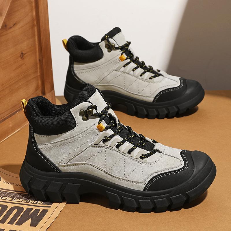 Men's Hiking Boots Waterproof Snow Boots Leather Sneakers Male Outdoor Sports Shoes Size 39-45