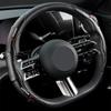 Car Steering Wheel Cover Carbon Fiber Sports Ultra-thin Non-slip Card Cover for Mitsubishi ASX Lancer Sport Attrage L200 Pajero
