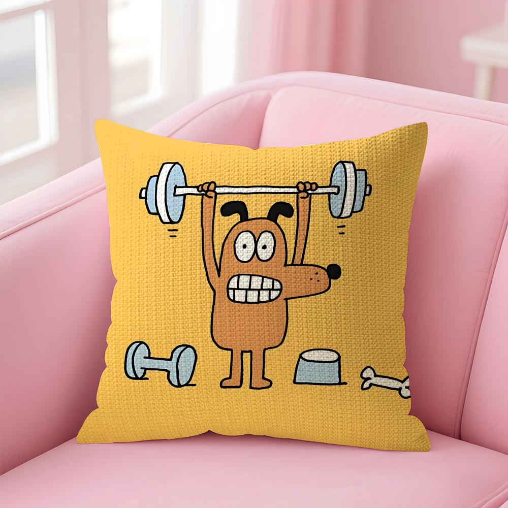 

Gym Fitness Bodybuilding Cushion Cover Natural Linen Pillow Case DoubleSided Print Decorative Sofa Pillowcase Home Decor Gift 30x30cm