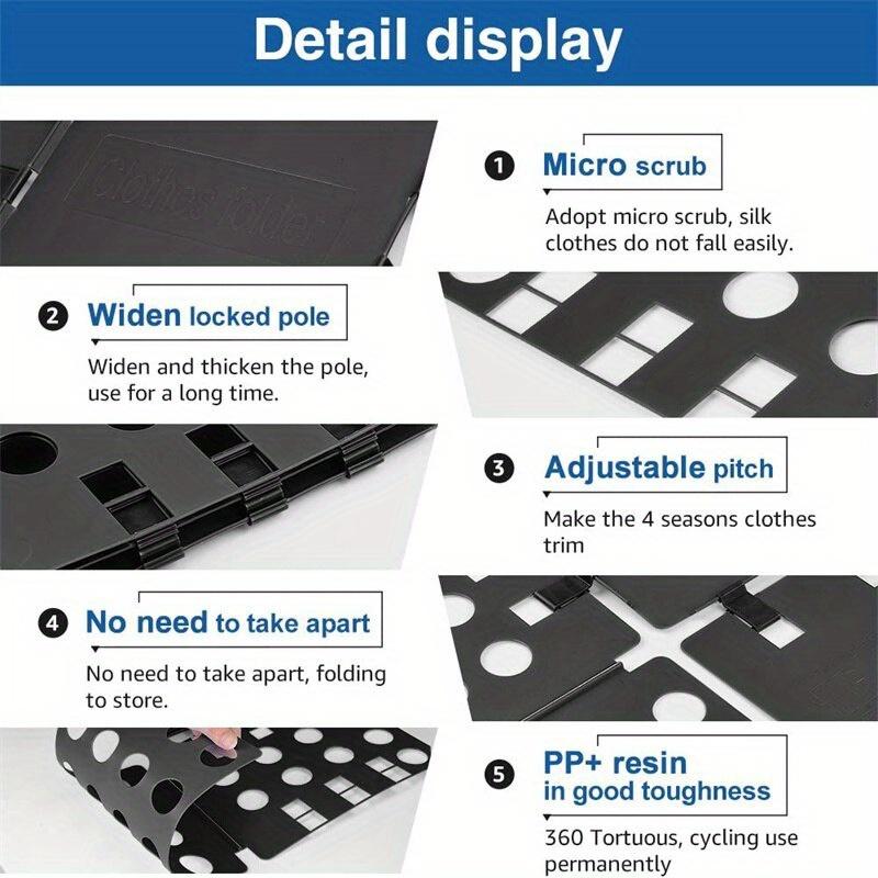 1pc Clothes Folding Board, Durable Quality Plastic Practical T Shirts Laundry Folder, Quick Clothing Folding Board, Clothes Holders