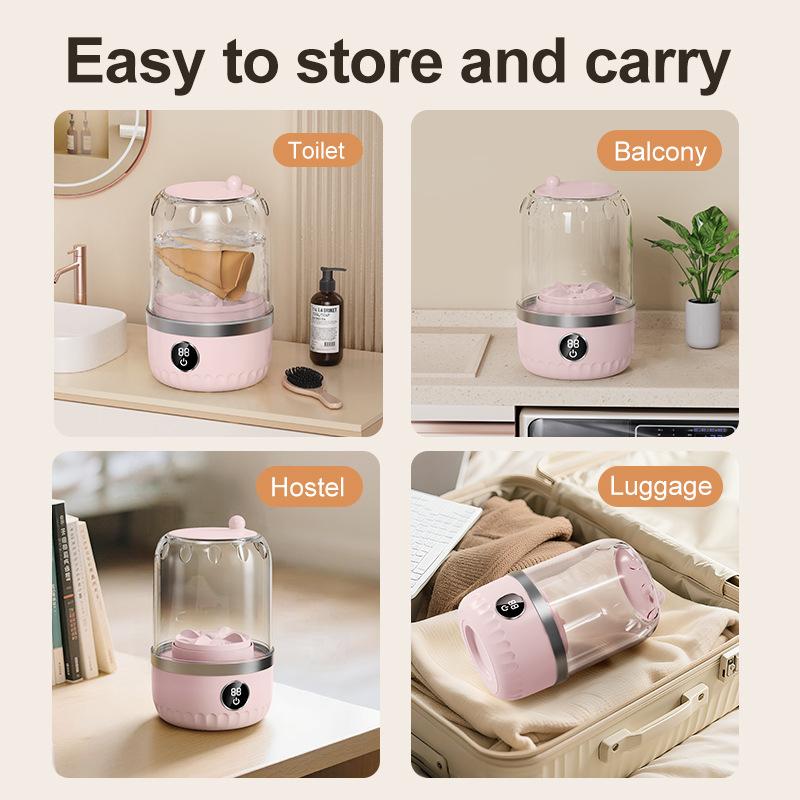 Mini Laundry Cup Dormitory Home Laundry Underwear Socks Wireless Portable Fully Automatic Timed Laundry Mini Washing Machine
