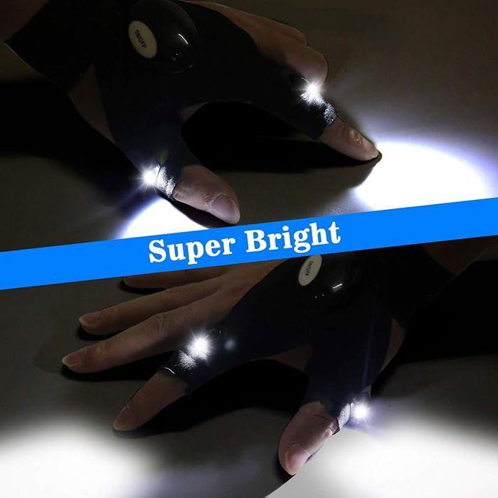 LED Gifts for Men Him Boyfriend Husband, Cool Gadget Finger Lights Waterproof for Camping Fishing Black ELECTRIC LAMP