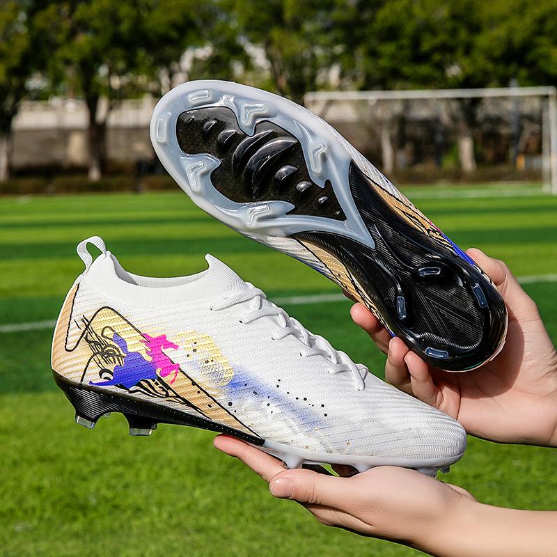 Temu New Men'S Football Shoes Ag Spikes Youth Sports Football Shoes World Cup Game Training Shoes