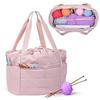 Teamoy Knitting Tote Bag, Lightweight Drawstring Knitting Storage Case for Yarn, Knitting Needles, Knitting Supplies, and Unfinished Projects, Perfect