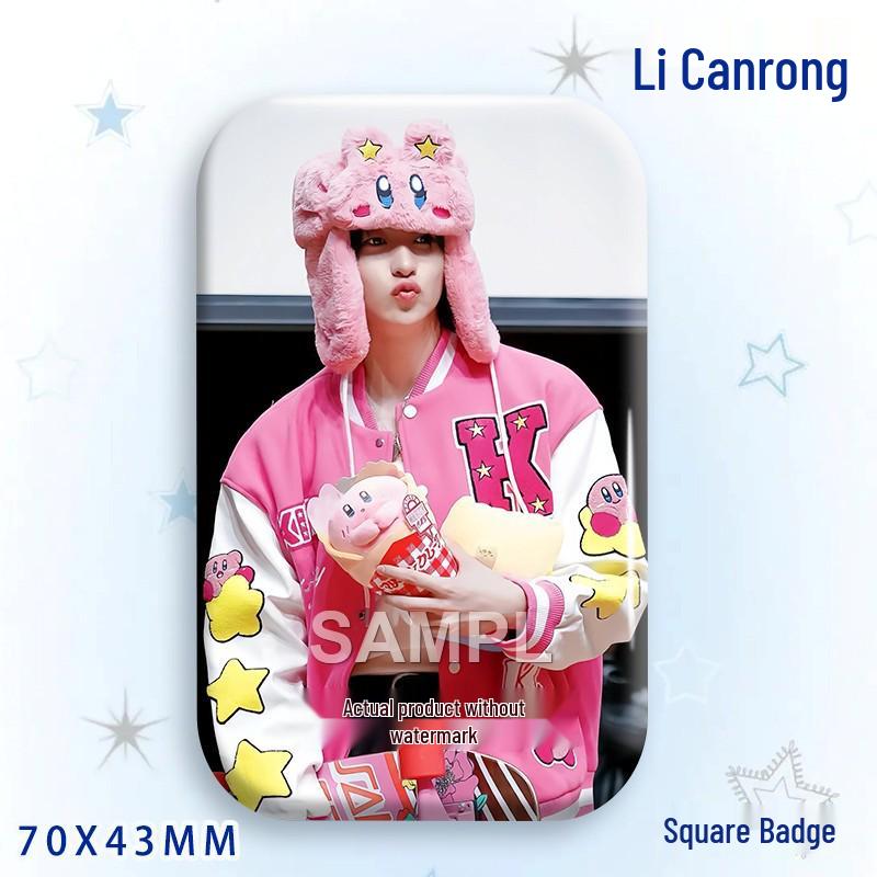 Li Canrong Concert Star Badge Laser Sticker Brooch Ornament