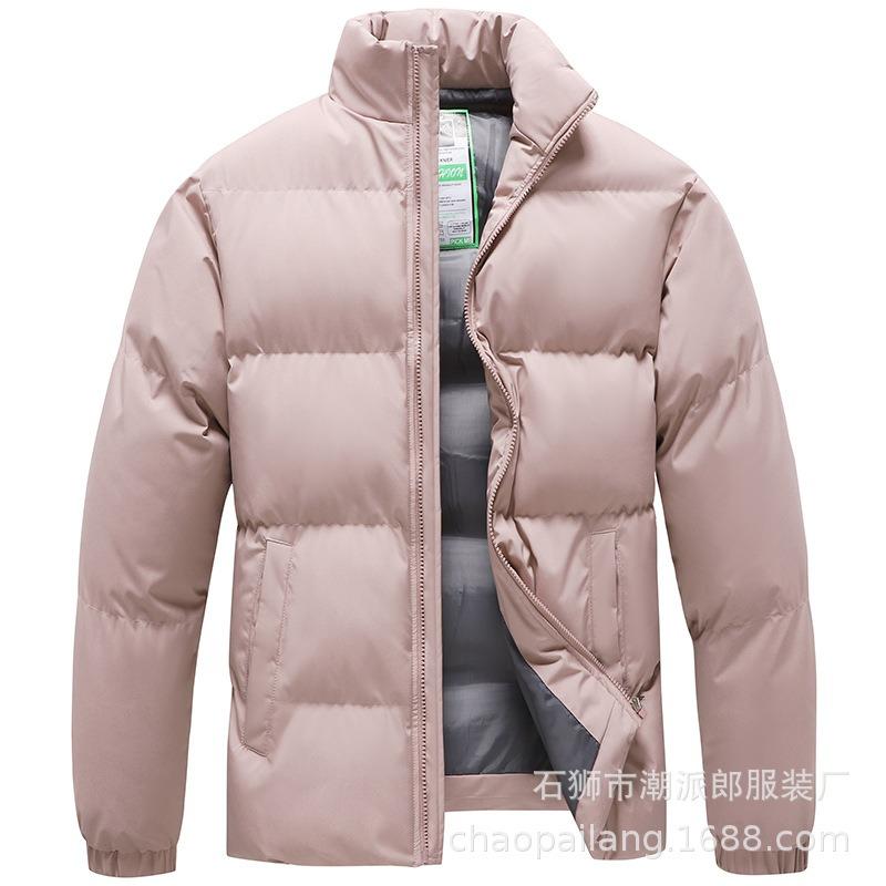 

Парная стеганая куртка 2 зима новый тренд воротник-стойка утолщенная стеганая куртка модный бренд большой размер пух перо стеганая куртка мужская 5XL розовый